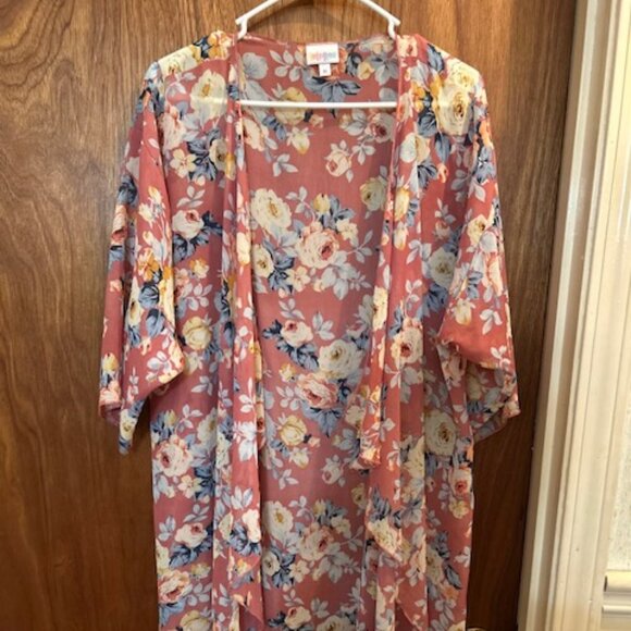 Cardigan Mossimo Pink Floral Kimono - Picture 1 of 4